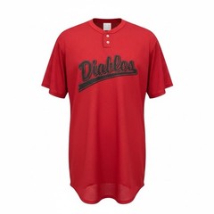 VTG 90s BIKE Athletic Red Mesh Baseball Jersey Henley #7 Babe Ruth League XL EUC