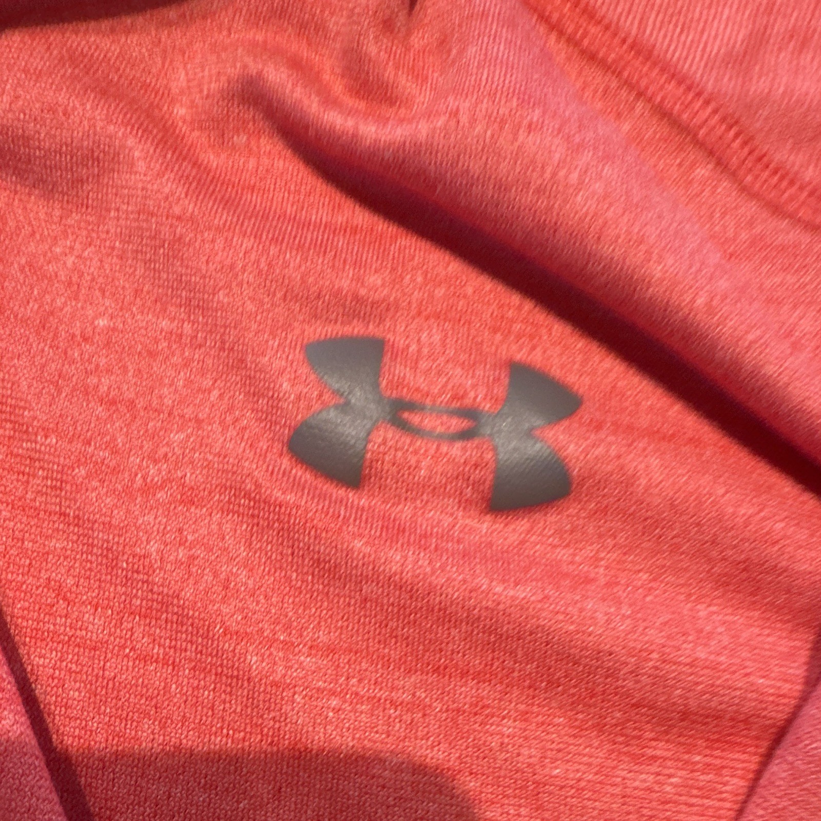 Under Armour HeatGear Orange Long Sleeve Henley Pullover Hoodie Men's XL gallery