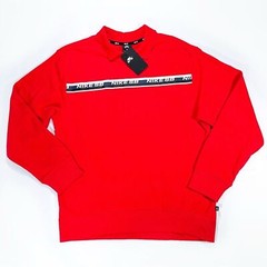 Nike SB Dry Long Sleeve Polo Top Size L Skateboarding Rugby Red Mens CI7102 657