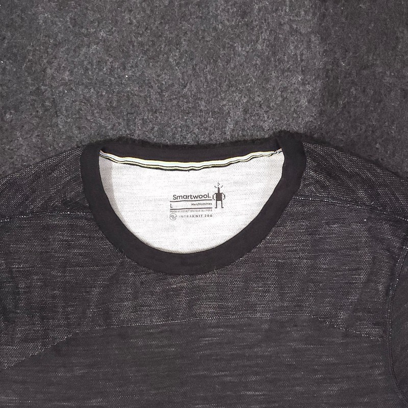 Smartwool Intraknit 200 Thermal Base Layer Mens Large Black Colorblock Merino gallery