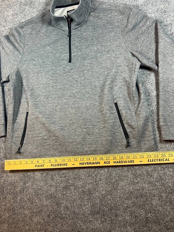 32 Degrees Heat Men's 1/4 Zip Pullover Gray Size XL gallery
