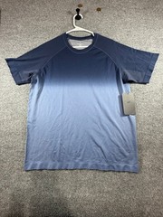 New Fabletics The Training Day Tee Men’s XL Deep Navy Ombre Athletic Performance