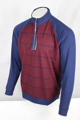 Holderness & Bourne Men’s Golf 1/4 Zip Pullover Robinson Dry Luxe Navy Fair Isle