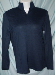 Swiss+Tech Navy Blue Mock Neck Long Sleeve 1/4 Zip Pullover Size M Men’s