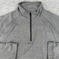 REI Co Op Mens Medium Gray 1/4 Zip Pullover Long Sleeve Performance Shirt