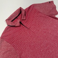 Nike Golf Dri-FIT Tour Performance Mens M Polo Shirt Heather Pink Hidden Buttons