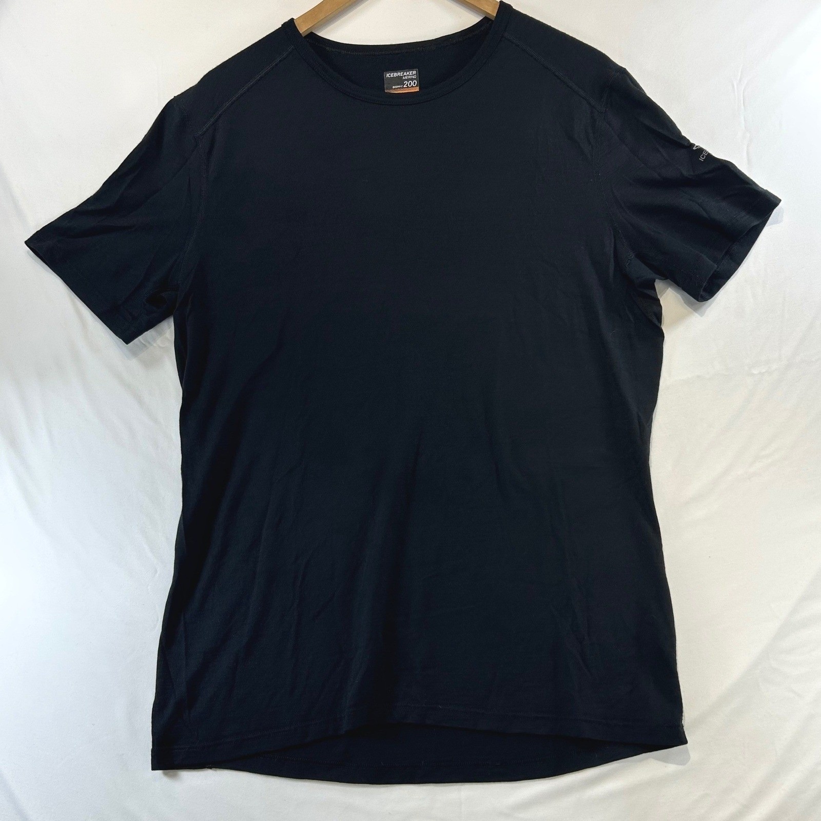 Icebreaker Gorpcore Merino Wool Bodyfit 200 Base Layer Tee Large Black Shirt gallery