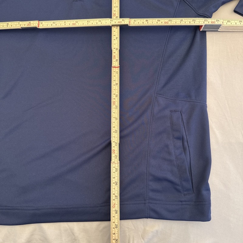 Black Clover Shirt Mens Large Dark Navy 1/4 Zip Mock Neck Golf Stretch Pockets gallery