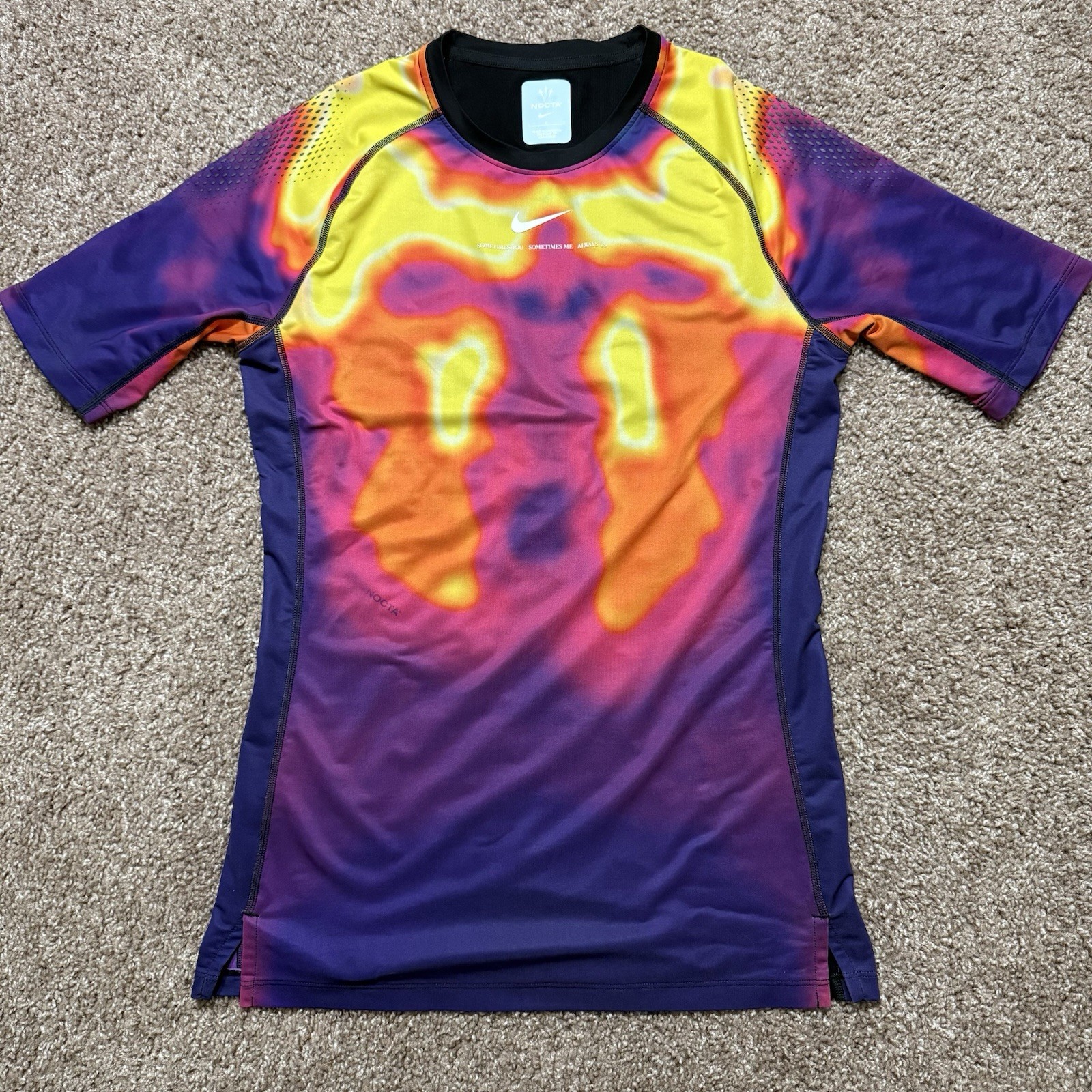 Nike NOCTA Shirt Men's Large EYBL Compression Short Sleeve Basketball Thermal gallery