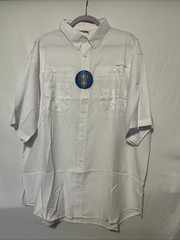 NWT Outdoor Hilton Men LIGHTWEIGHT Vented Button White Short Sleeve Shirt 3XL