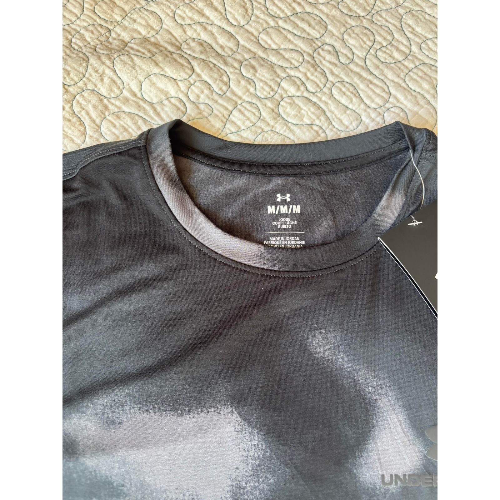Under Armour Vanish Energy Printed SS Mens Medium Black Grey T-Shirt gallery