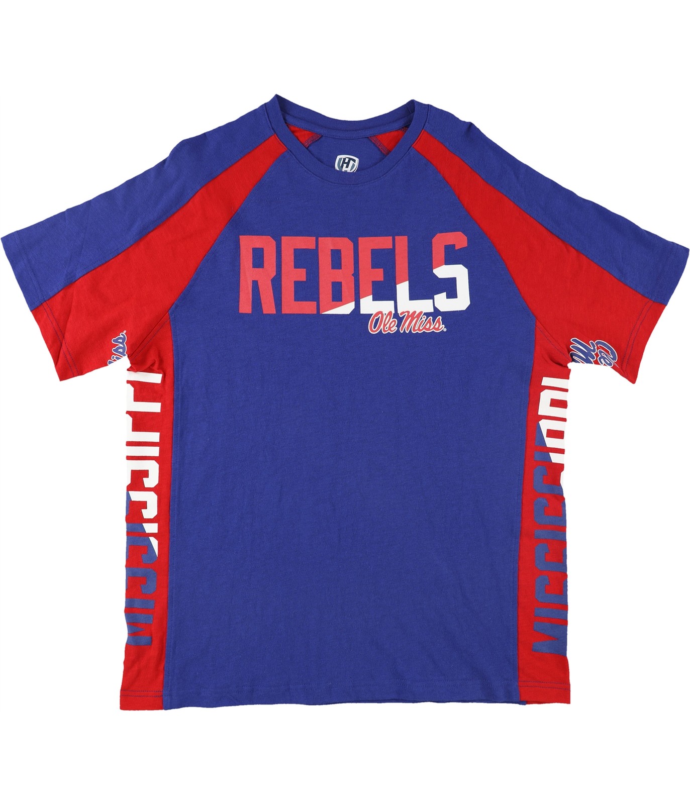 Hands High Mens Ole Miss Rebels Slash Graphic T-Shirt, Blue, Large gallery