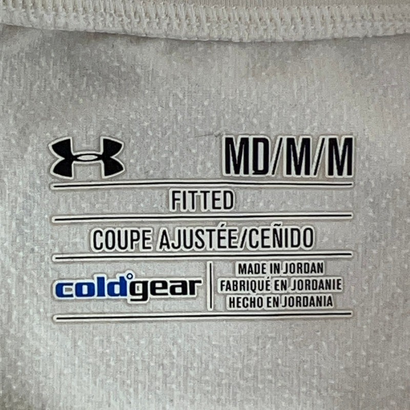 Under Armour Mens Medium White ColdGear Fitted Mock Neck Long Sleeve Shirt gallery