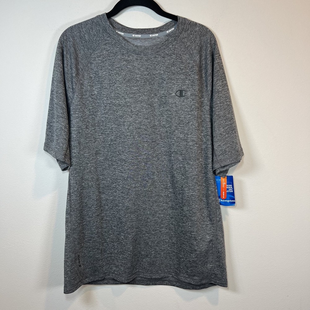 Champion Granite Heat Power Train Core Vapor T-Shirt Gray Performance NEW Large