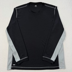 Alo Men’s Long Sleeve Shirt Lightweight Yoga XL Coolfit Black Gray