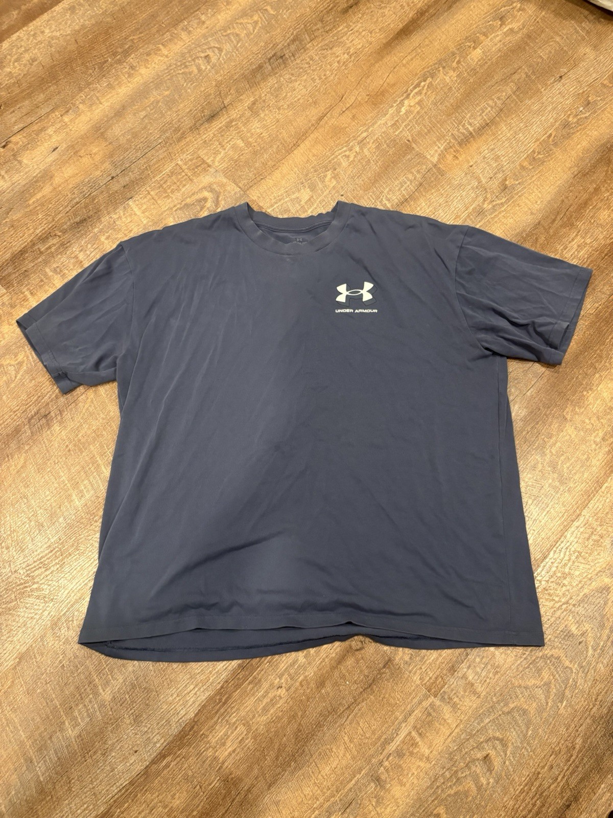 Under Armour Logo Performance Tee Men’s XL Blue Short Sleeve Shirt gallery