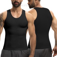 Mens Belly Chest Compression Tank Slim Shaper Tummy Control Underwear Tee