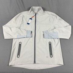 Stitch Golf Jacket GT Chest Logo Medium Forged Gray Polyester Spandex MSRP $250