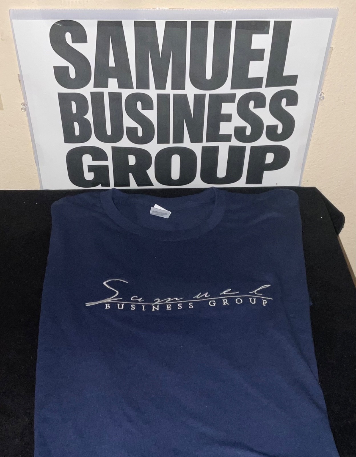 Samuel Business Group Navy Blue Luxury Brand Designer Shirt Embroidered Adult gallery