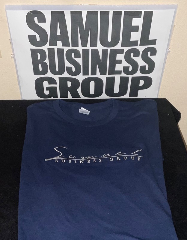 Samuel Business Group Navy Blue Luxury Brand Designer Shirt Embroidered Adult gallery