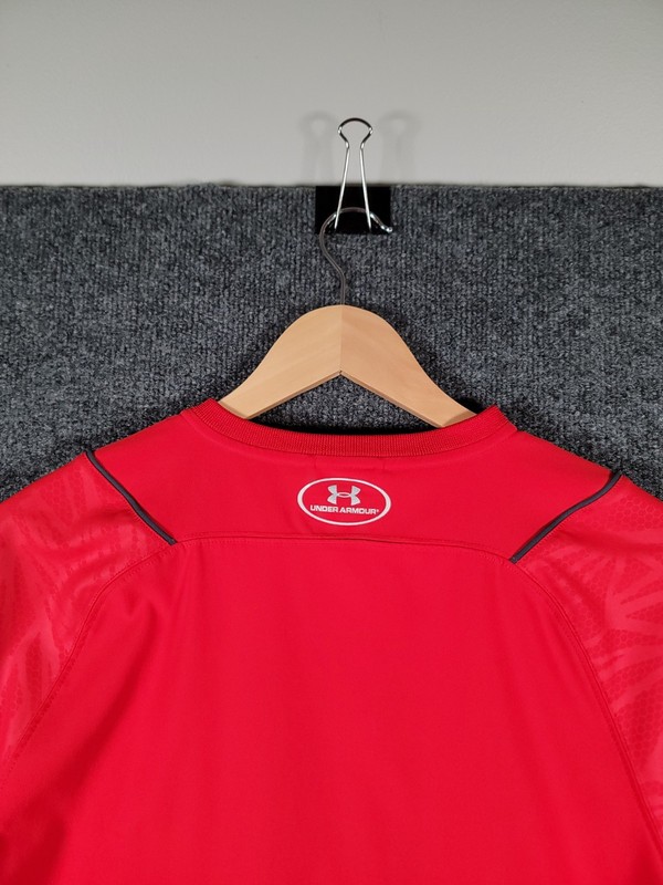 Under Armour Baseball 1/4 Zip Pullover Jacket Small Mens Red Softshell Coach Fit gallery