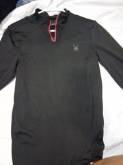Spyder Active Men’s Small Black/Red 1/4 Zip Mock Neck Fleece Pullover