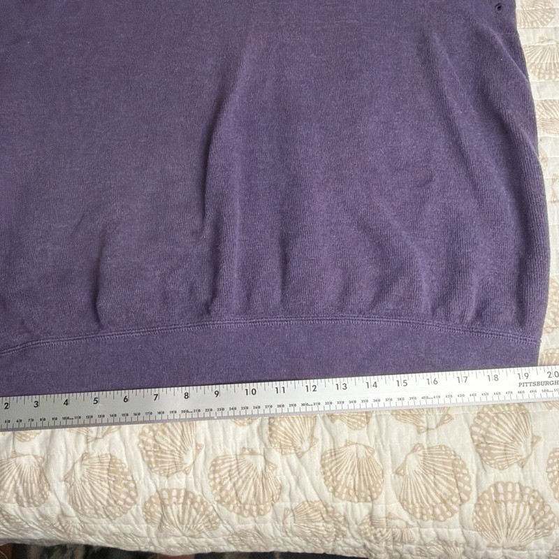 Tommy Bahama Pullover Sweatshirt 1/4 Zipper Purple Sz see measurment below gallery