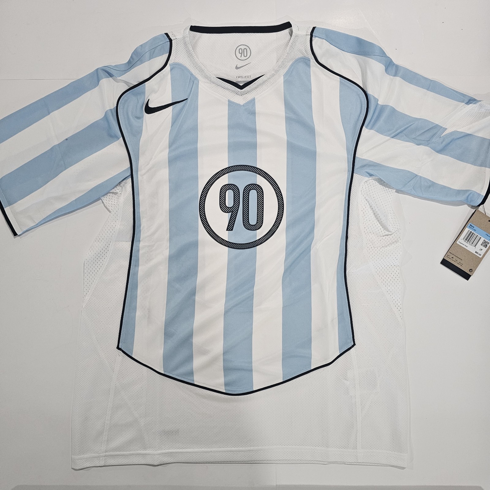 Nike Total 90 Dri-Fit Jersey Psychic Blue/White Argentina Men's Size Medium NEW gallery