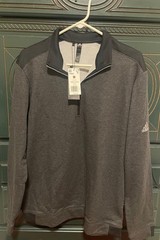 Adidas Dark Grey Quarter Zip Pullover Men’s Size M Athletic Sweatshirt