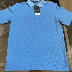 NWT Golfino Men’s Melange Bubble Jacquard Polo 2330413 544 Blue Medium or mL NEW