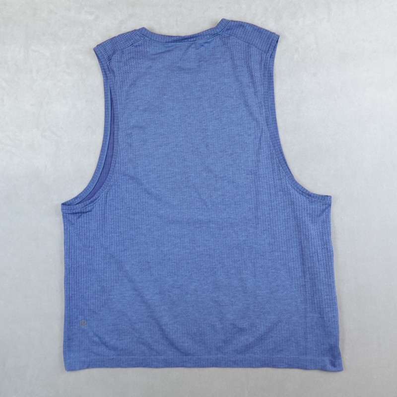 Lululemon Tank Top Men XXL Blue Sleeveless Metal Vent Tech Running Training gallery