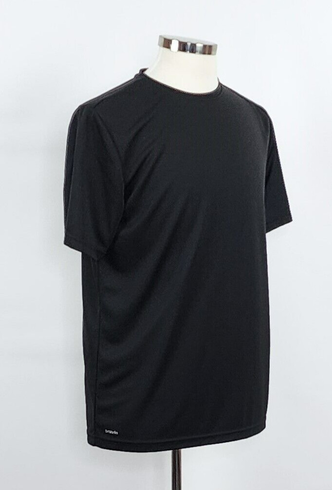 Athletic Works Black Crew Neck Reflective DriWorks T-Shirt Men's Size Medium gallery