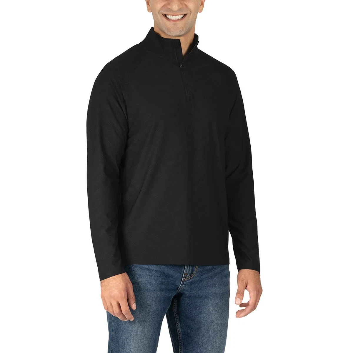 Gerry Men's Active Quarter Zip Long Sleeve Black Medium - New gallery