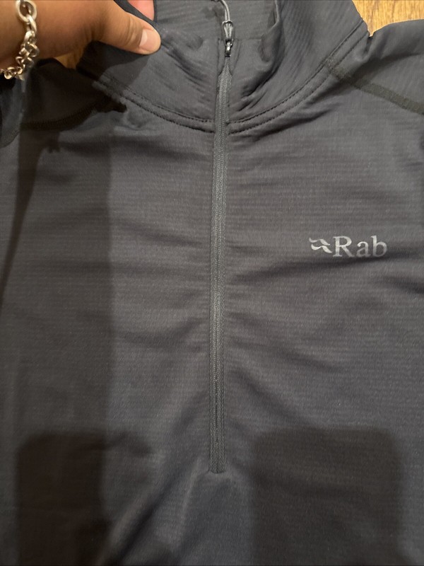 RAB 1/4 ZIP TOP LS PULLOVER RIBBED WALK HIKE 13POLARTEC DESIGNER FANTASTIC BLACK gallery