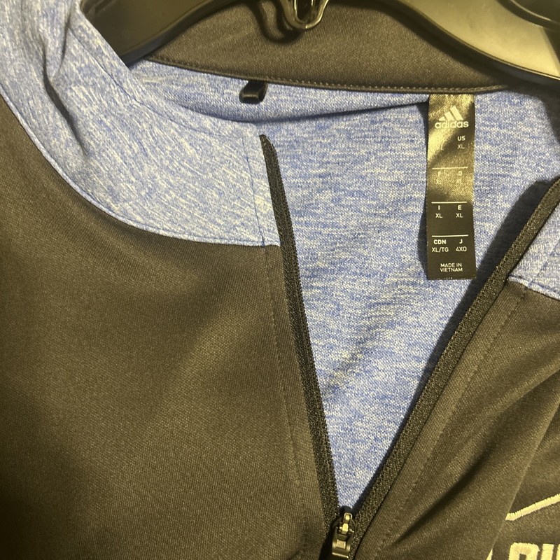 Adidas Pullover Mens XL BLUE Quarter Zip Pullover Golf Training LOWES LOGO gallery