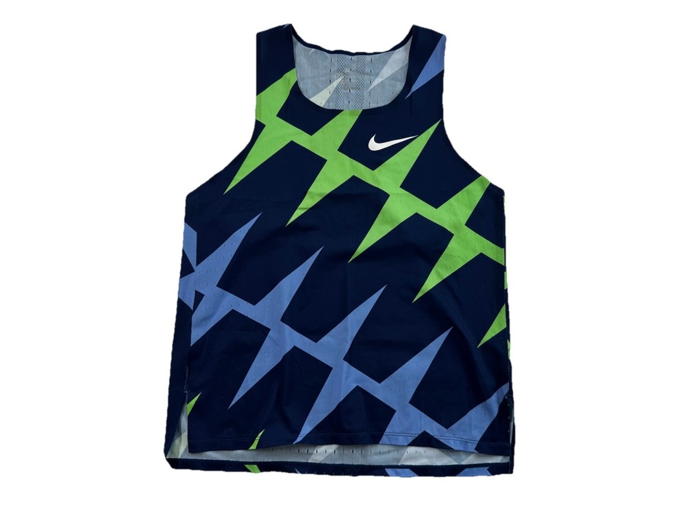 Men’s Sz Medium Nike Aeroswift Pro Elite Running Singlet Blue Green CZ1030-492
