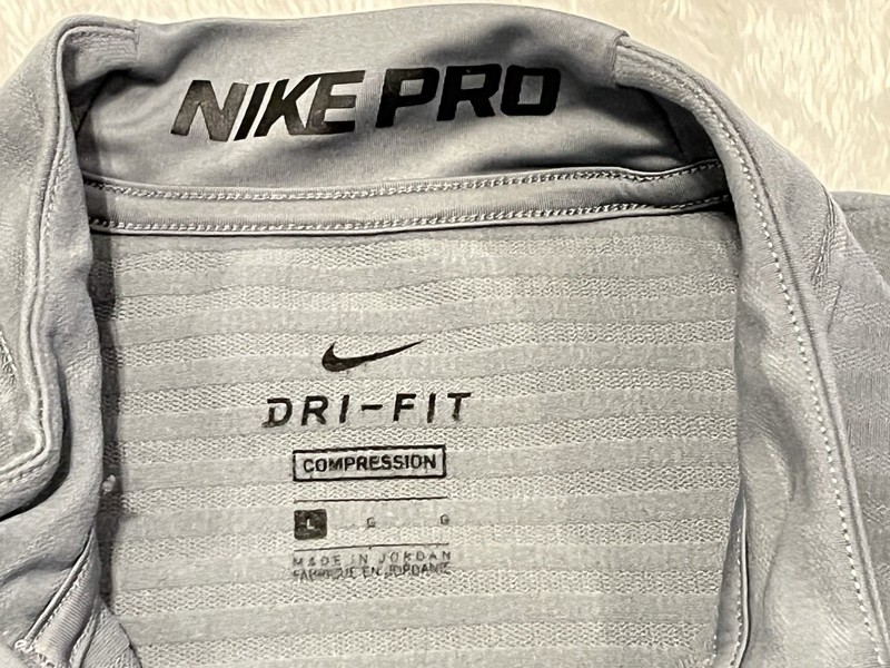 Nike Pro Compression 1/4 Zip Long Sleeve Top Running Gray Men’s Large gallery