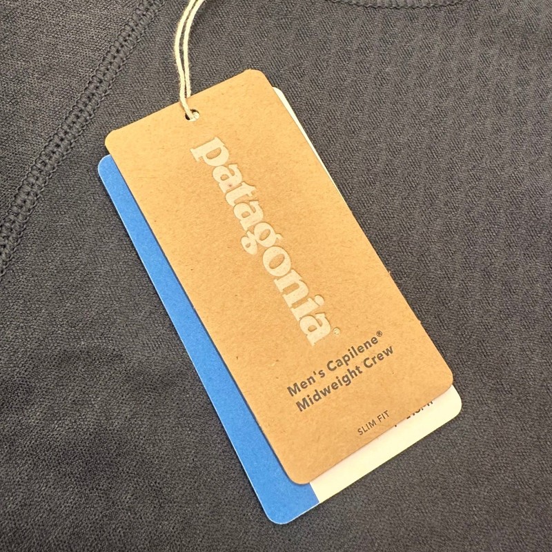 New Patagonia Capilene Midweight Crew Baselayer Shirt Mens Small Smolder Blue gallery