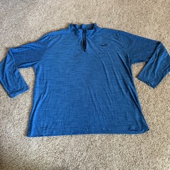 Nike Running 1/4 Zip Pullover Size XXL Men’s Long Sleeve Dri-Fit Blue Drifit A1