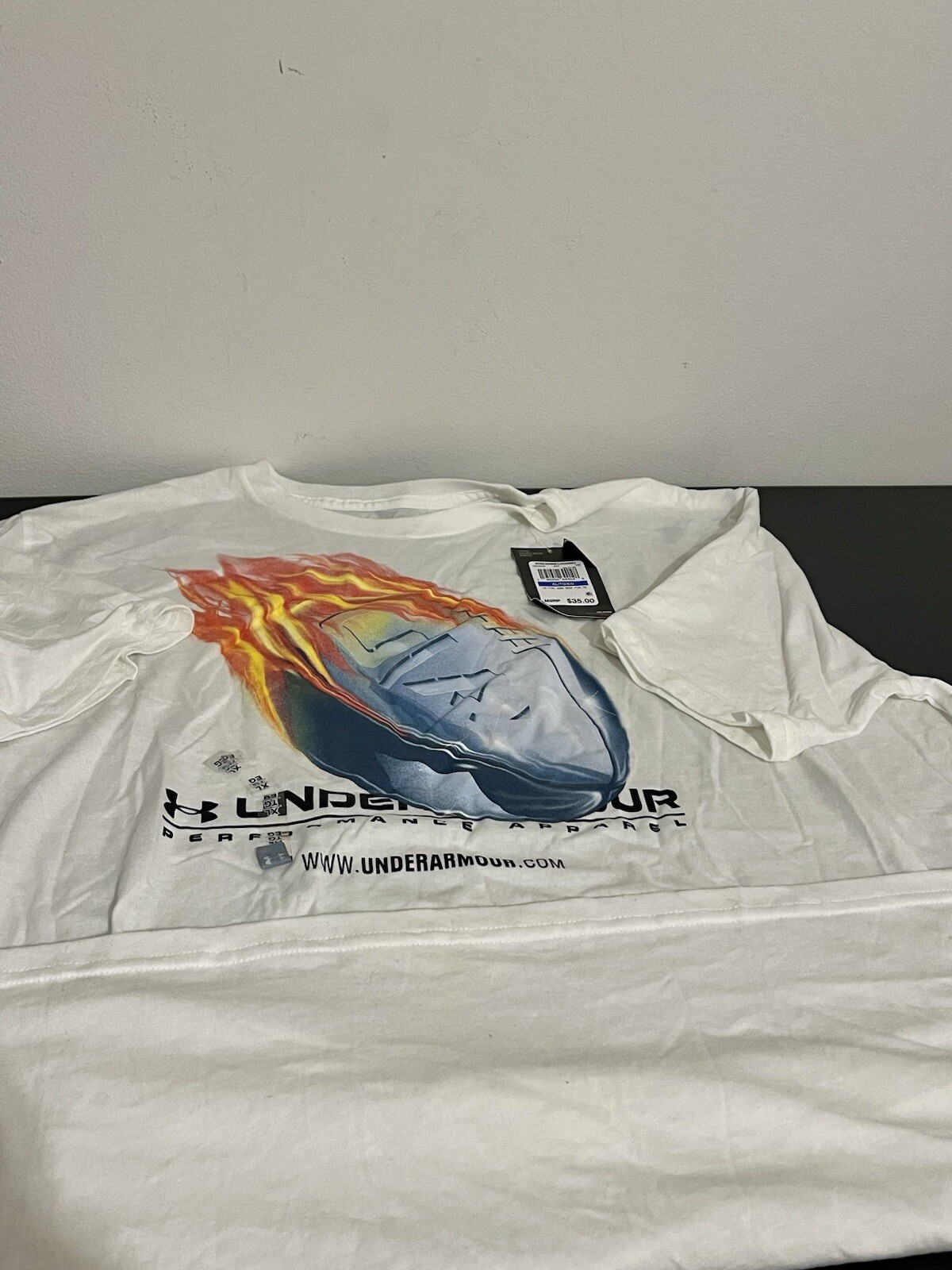 Under Armour Performance Gear Football T-shirt Mens XL White Graphic Casual Soft gallery