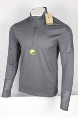 Nike Air Max Men’s Dri FIT 1/4 Zip Top Long Sleeve Pullover M Medium Gray FV5599