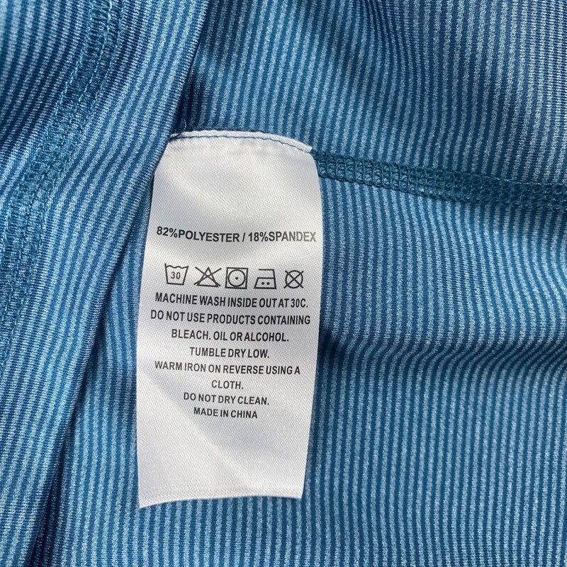 Maelreg Mens Large Performance Pullover Blue Striped Quarter Zip Long Sleeve gallery