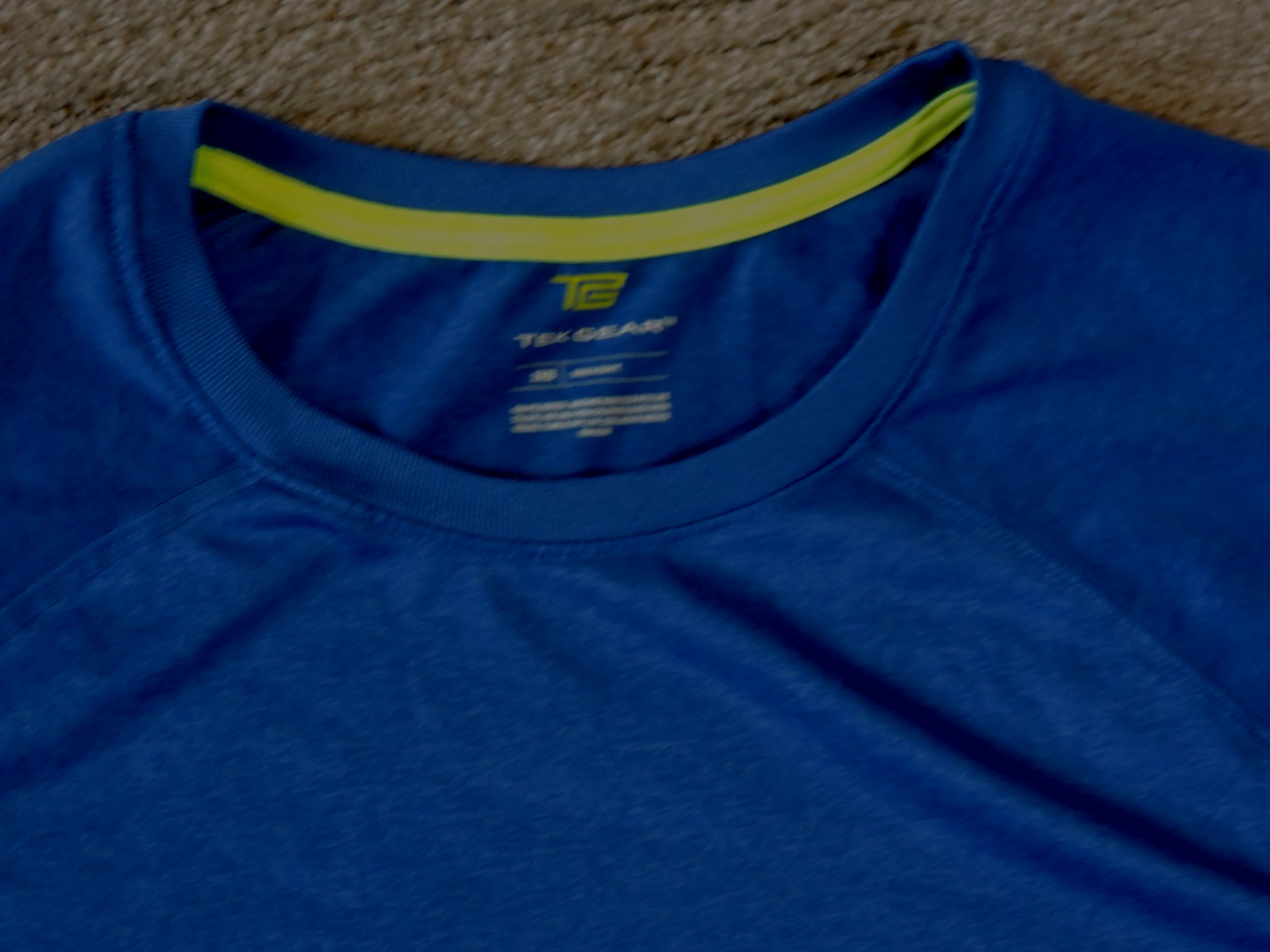Tek Gear Performance Shirt Men SZ 3XB Blue Polyester Stretch Workout Athleisure gallery