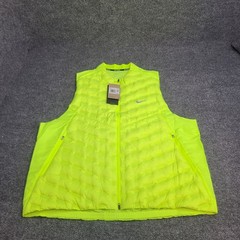 Nike Vest Mens 2XL Volt Yellow Zip Running Therma Fit ADV AeroLoft Repel Down