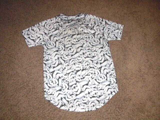 STAR WARS button front All over Print STORMTROOPER Baseball Jersey men's Medium gallery