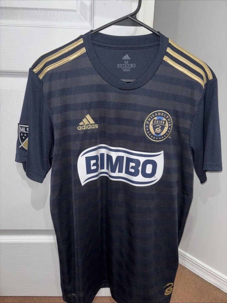 Adidas BIMBO Pregame Short Sleeve Soccer Jersey Navy Size Med