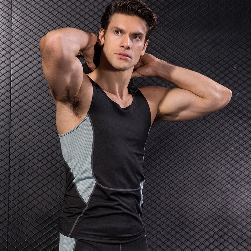 Men Stretch Sports Vest Fitness Training Running Tight Activewear Tops Quick Dry gallery