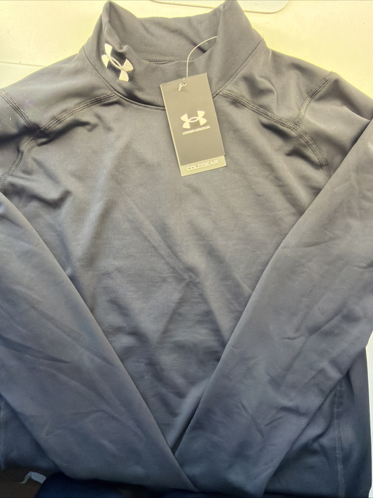 Under Armour ColdGear Fitted Compression Mock Neck Long Sleeve Shirt XL Black gallery