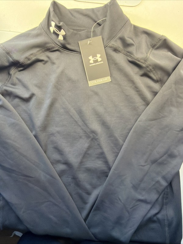Under Armour ColdGear Fitted Compression Mock Neck Long Sleeve Shirt XL Black gallery
