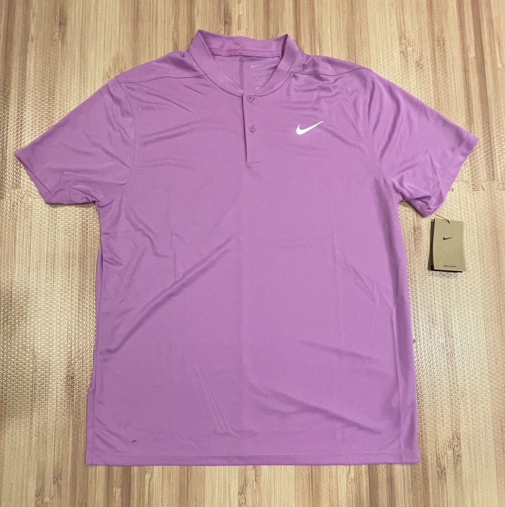 NEW Nike Men's Dri-FIT Blade Collar Tennis Golf Polo DH0838-532 MSRP:$55